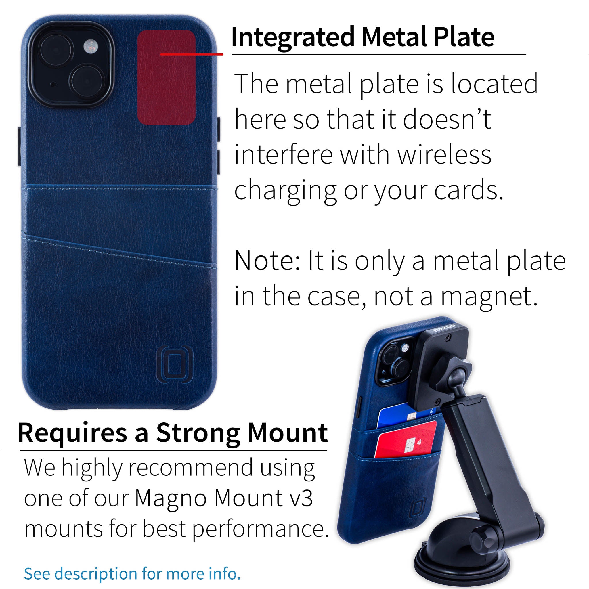 iPhone 15 Plus Exec M2 Card Case [Navy]