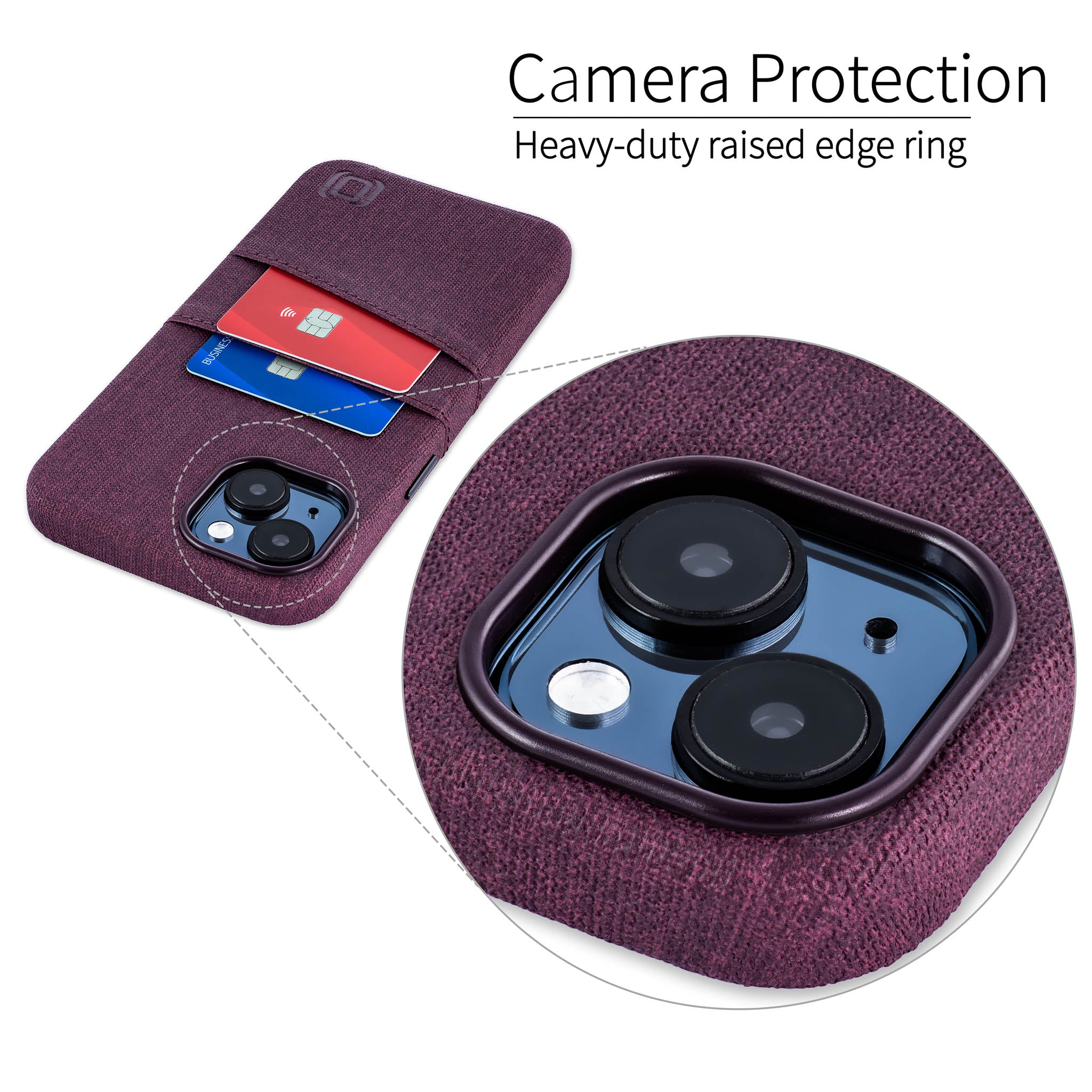 iPhone 15 Plus Luxe M2 Card Case [Burgundy]