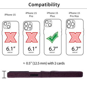 iPhone 15 Plus Luxe M2 Card Case [Burgundy]