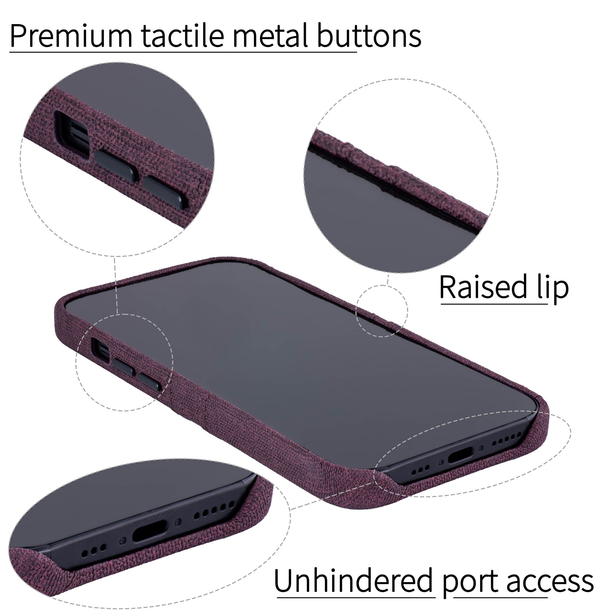 iPhone 15 Plus Luxe M2 Card Case [Burgundy]