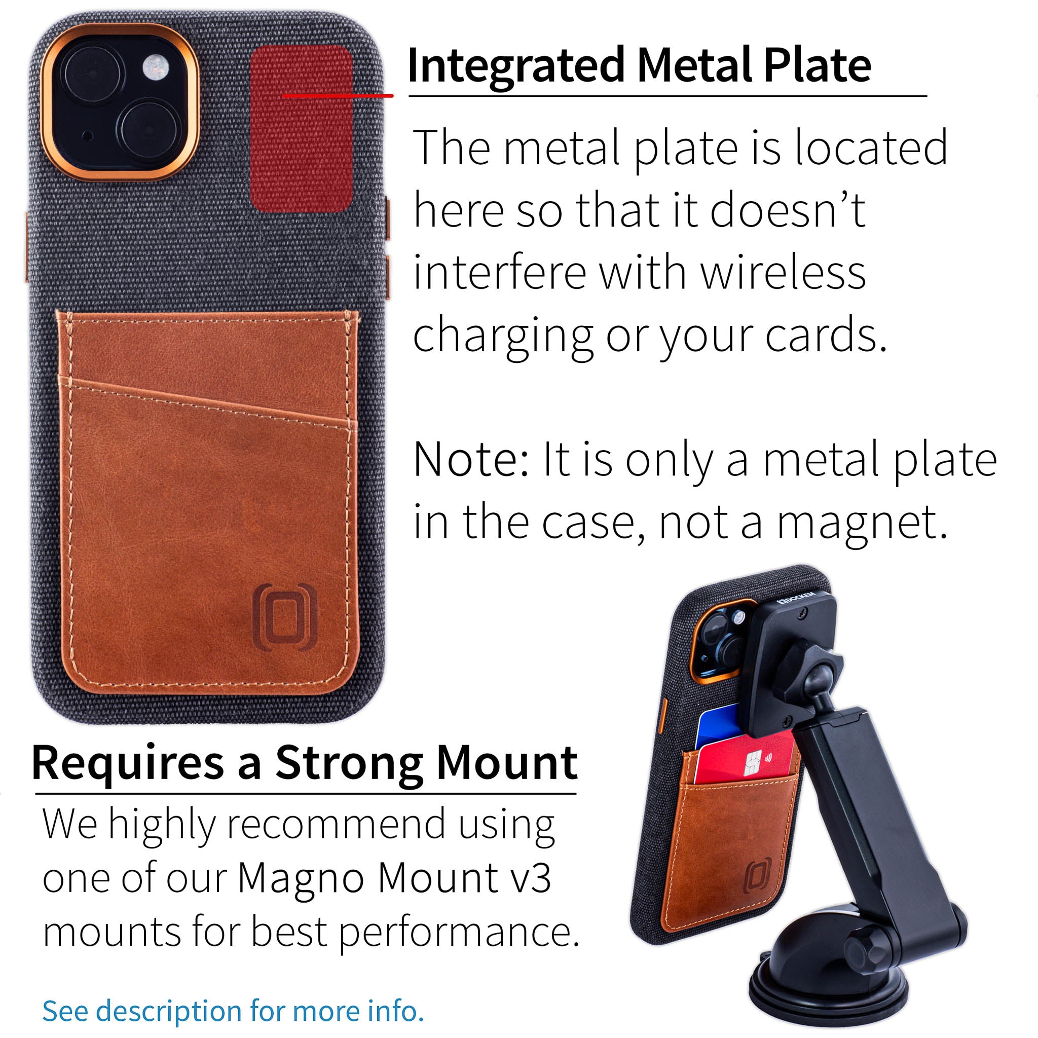 iPhone 15 Plus Fabric M2F Card Case [Light Brown]