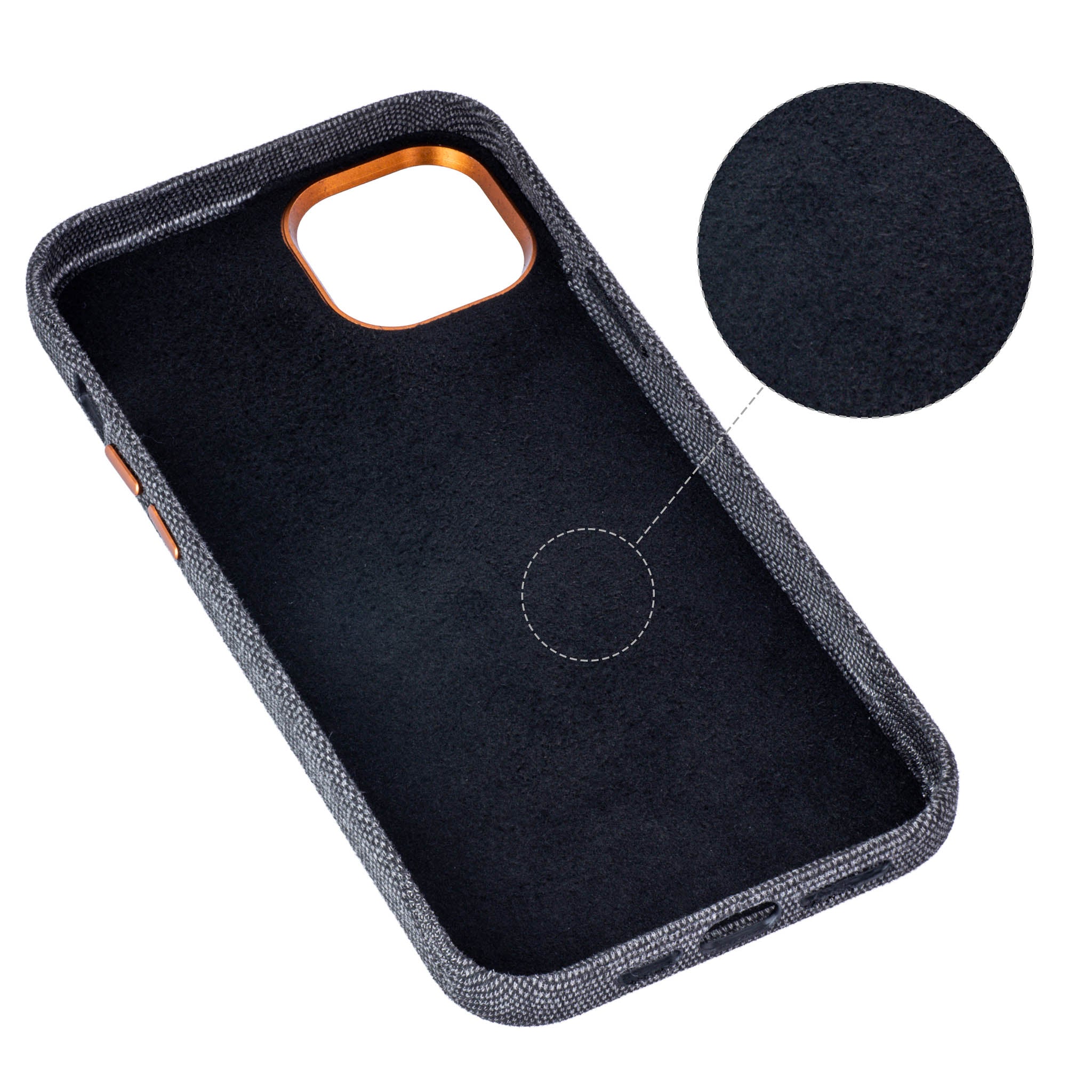 iPhone 15 Plus Fabric M2F Card Case [Light Brown]