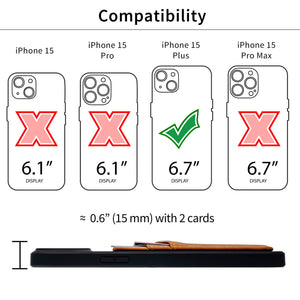 iPhone 15 Plus N2R Recycled Card Case [Light Brown]
