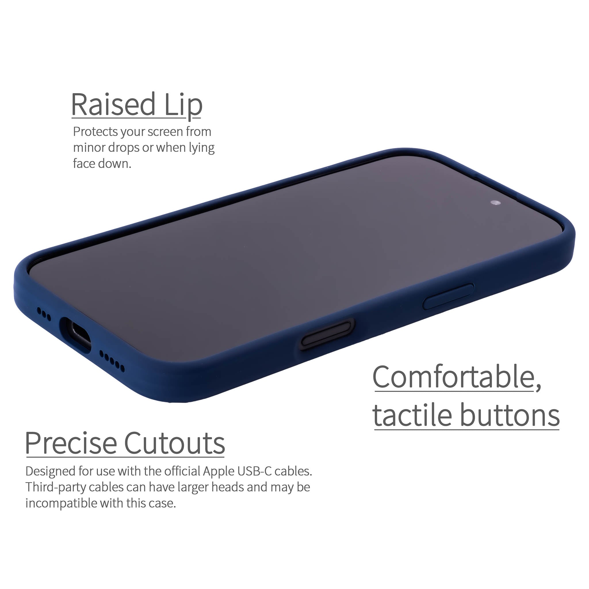 iPhone 16 Silicone M2L Card Case [Navy]