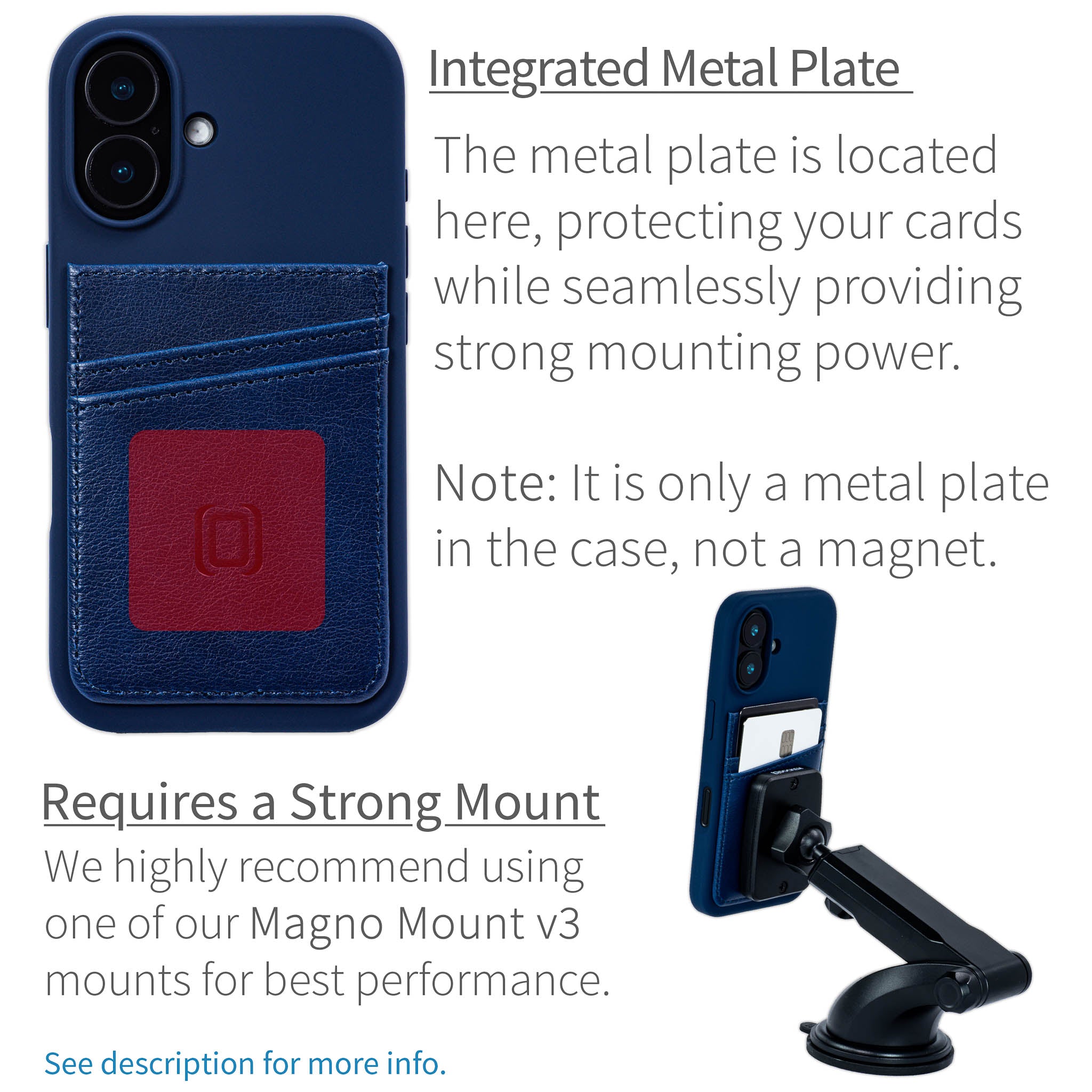 iPhone 16 Silicone M2L Card Case [Navy]