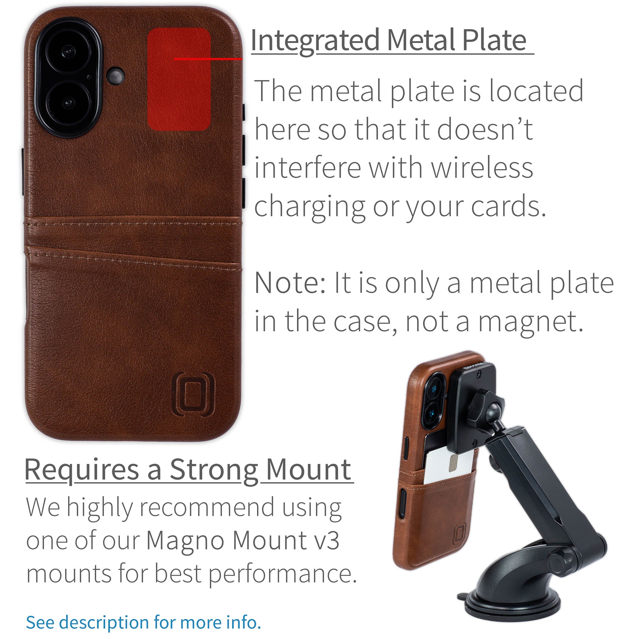 iPhone 16 Exec M2 Card Case [Brown]