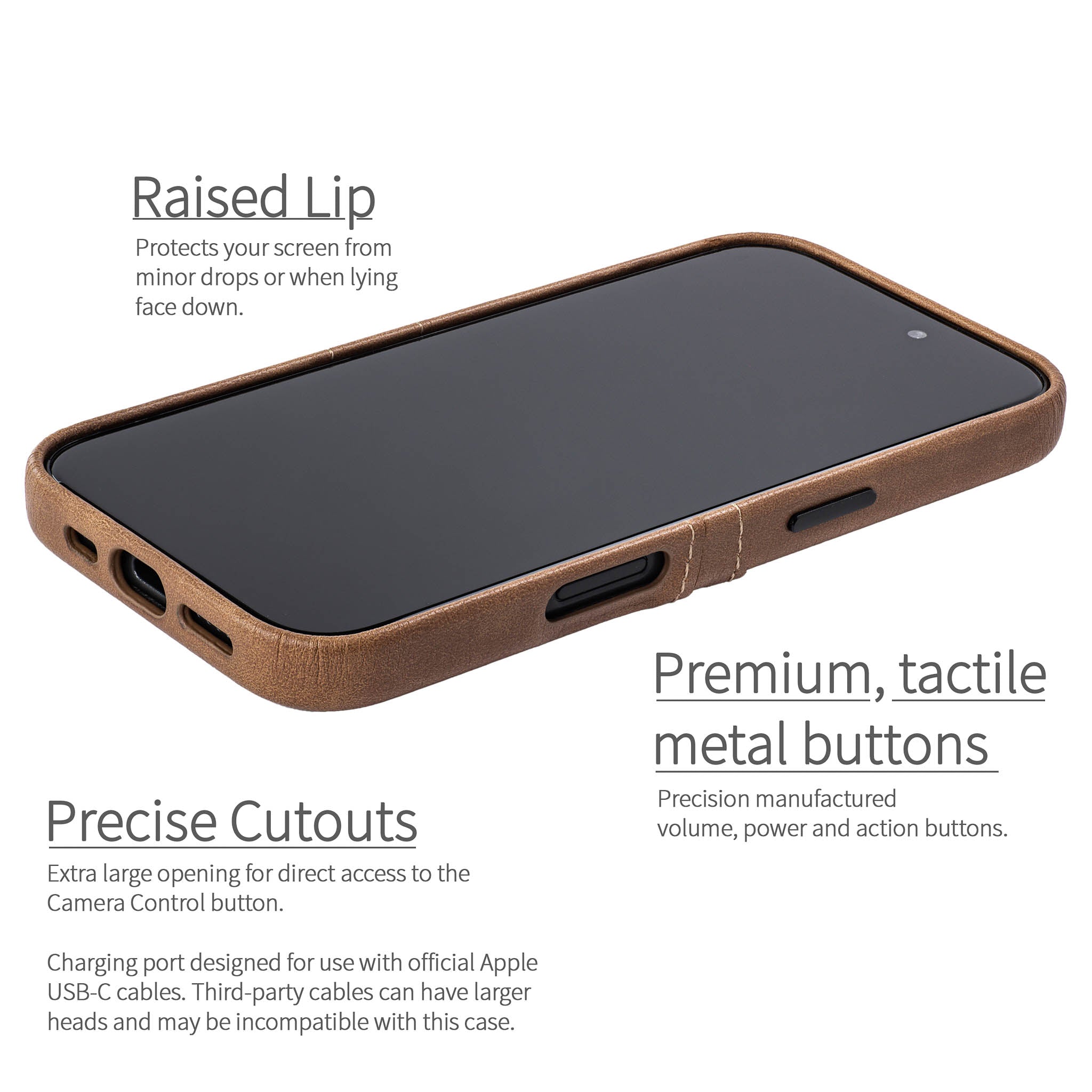 iPhone 16 Exec M2 Card Case [Light Brown]
