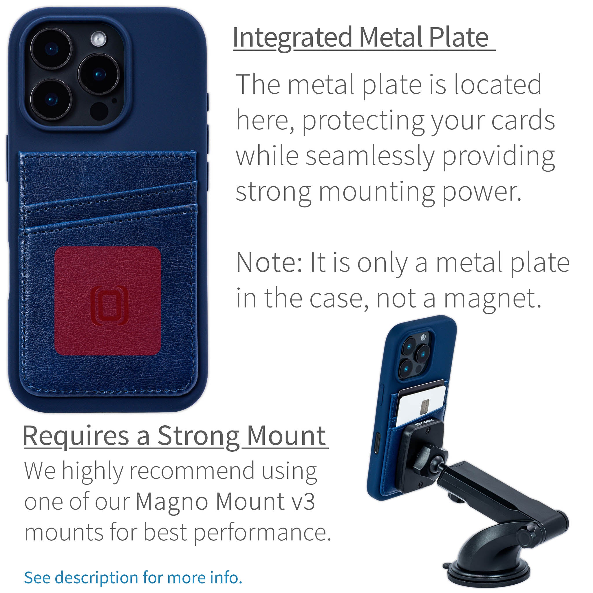 iPhone 16 Pro Silicone M2L Card Case [Navy]
