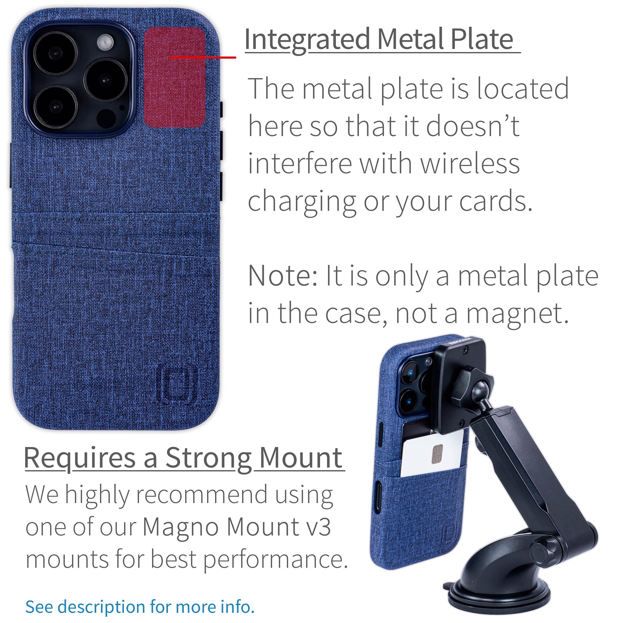 iPhone 16 Pro Luxe M2 Card Case [Blue]