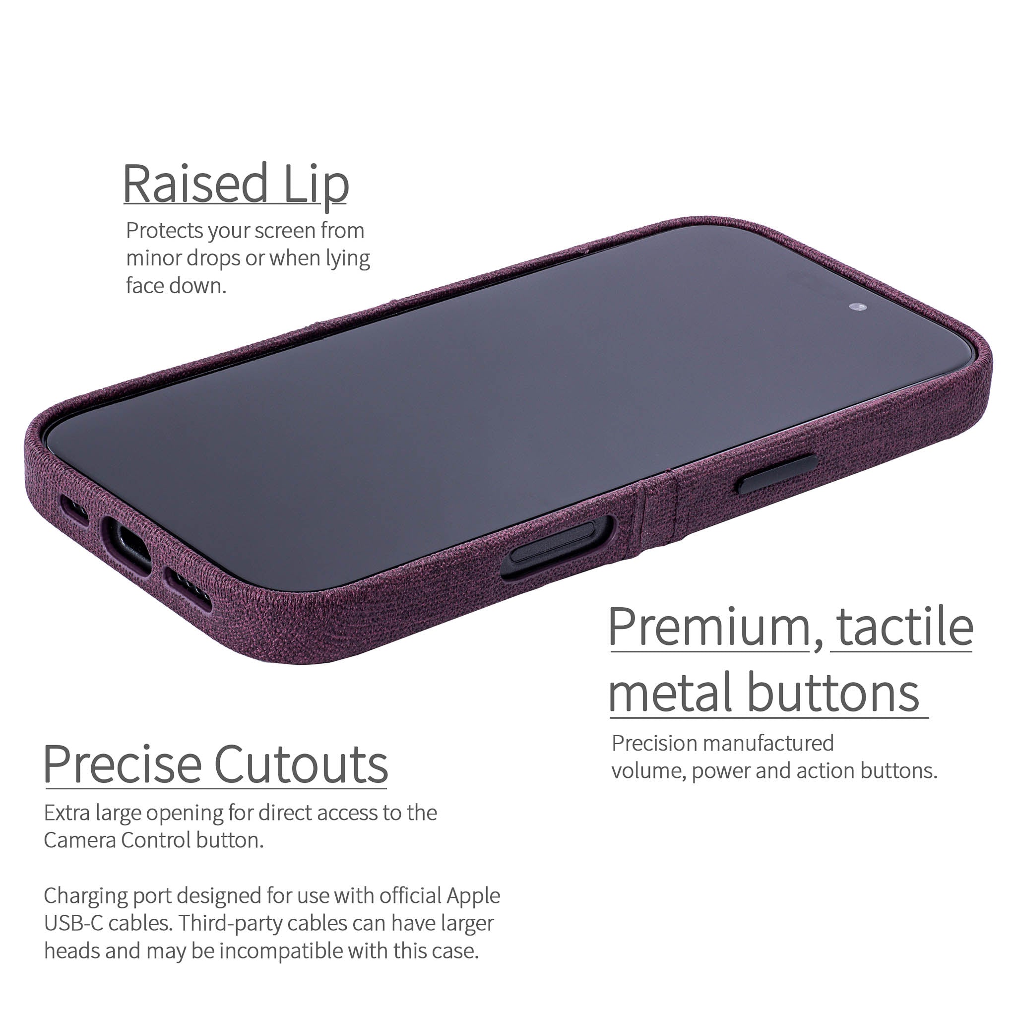 iPhone 16 Pro Luxe M2 Card Case [Burgundy]