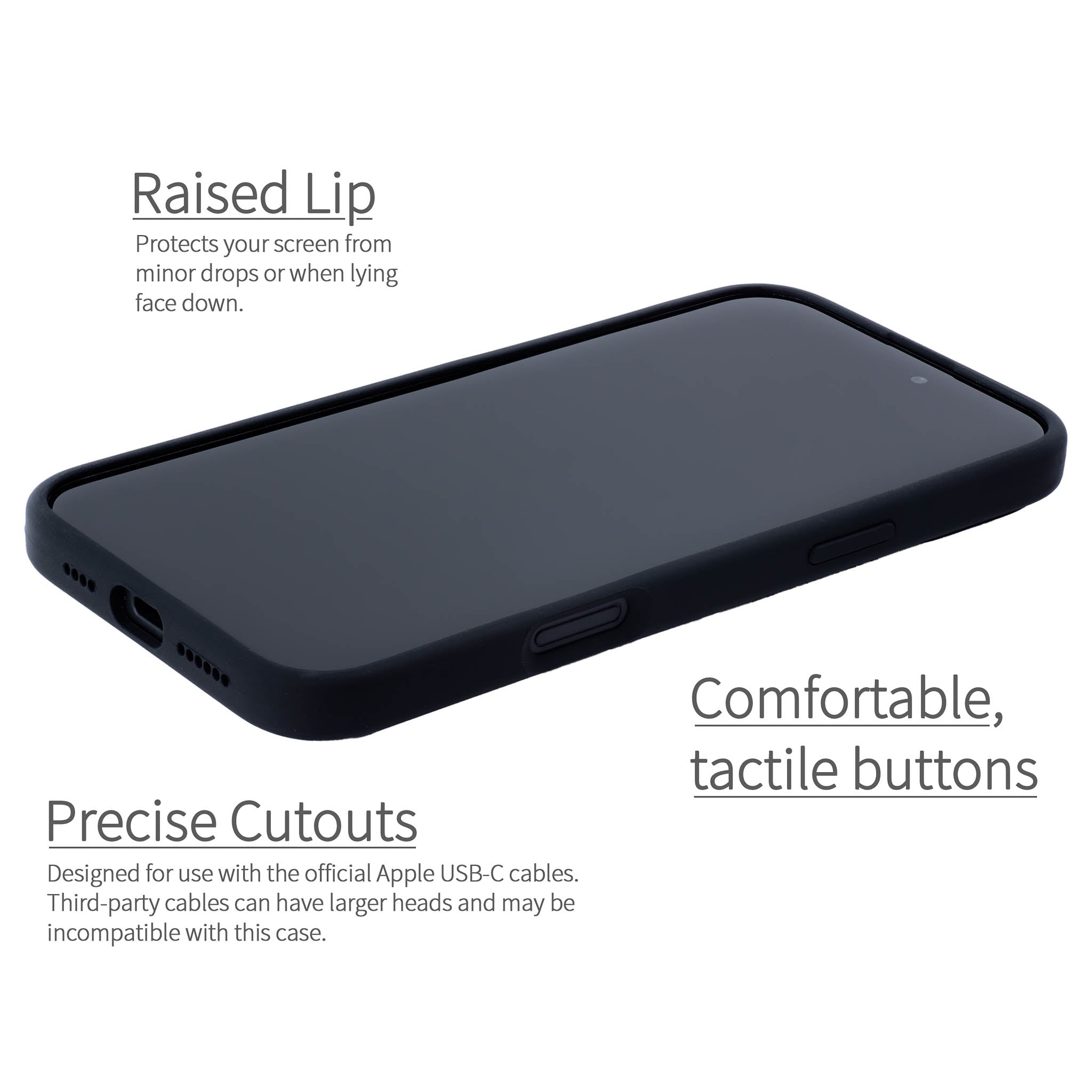 iPhone 16 Plus Silicone M2L Card Case [Black]