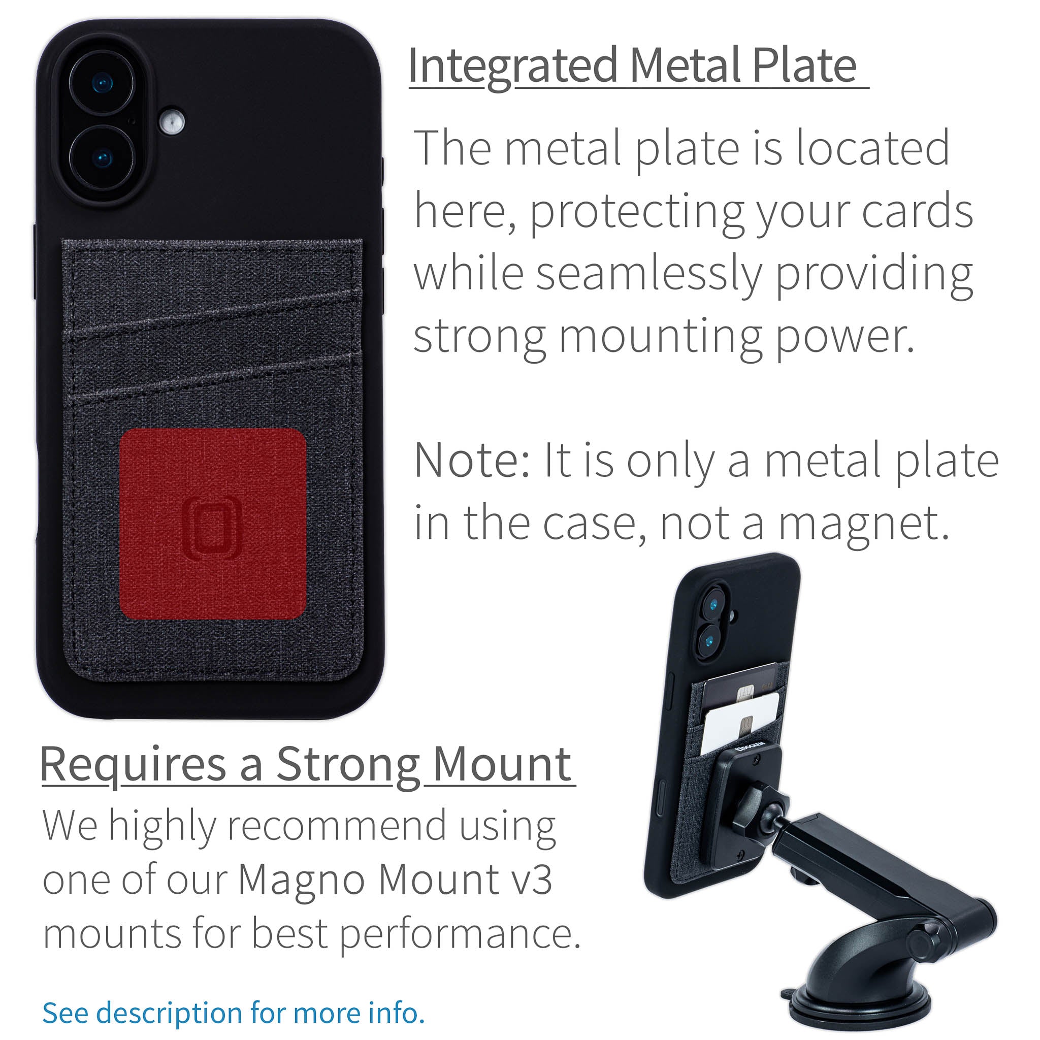 iPhone 16 Plus Silicone M2L Card Case [Black]