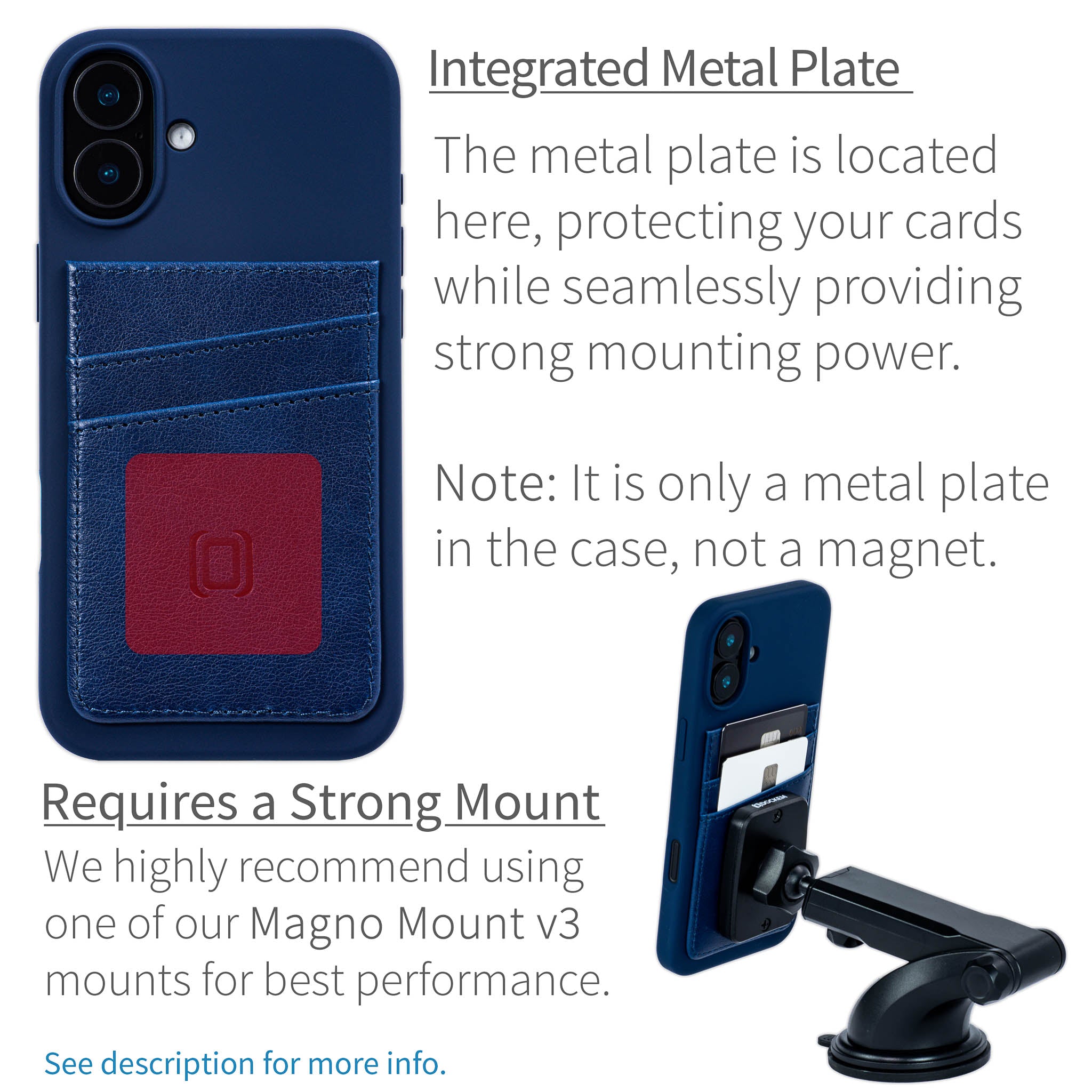 iPhone 16 Plus Silicone M2L Card Case [Navy]