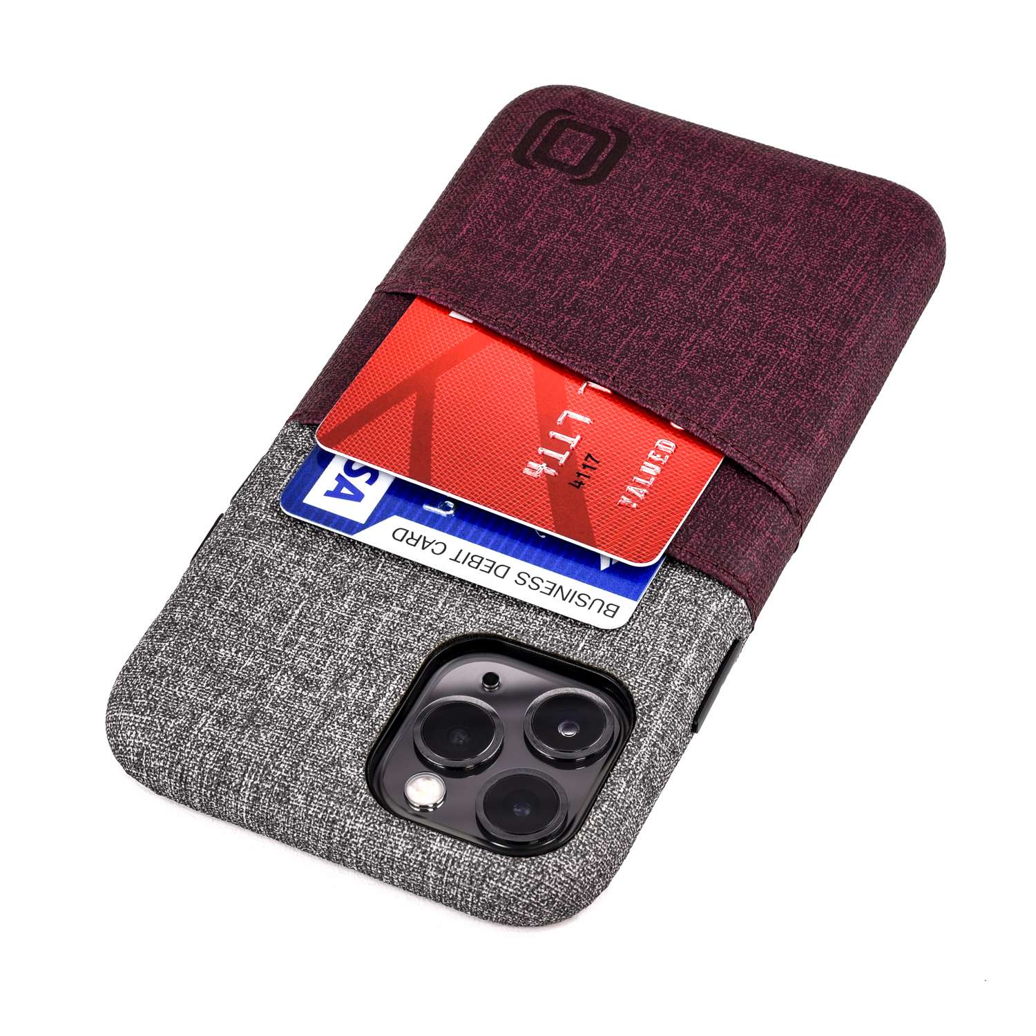 iPhone 11 Pro Luxe M2 Wallet Case [Maroon/Grey]