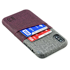 iPhone X/XS Luxe M2 Wallet Case [Maroon/Grey]