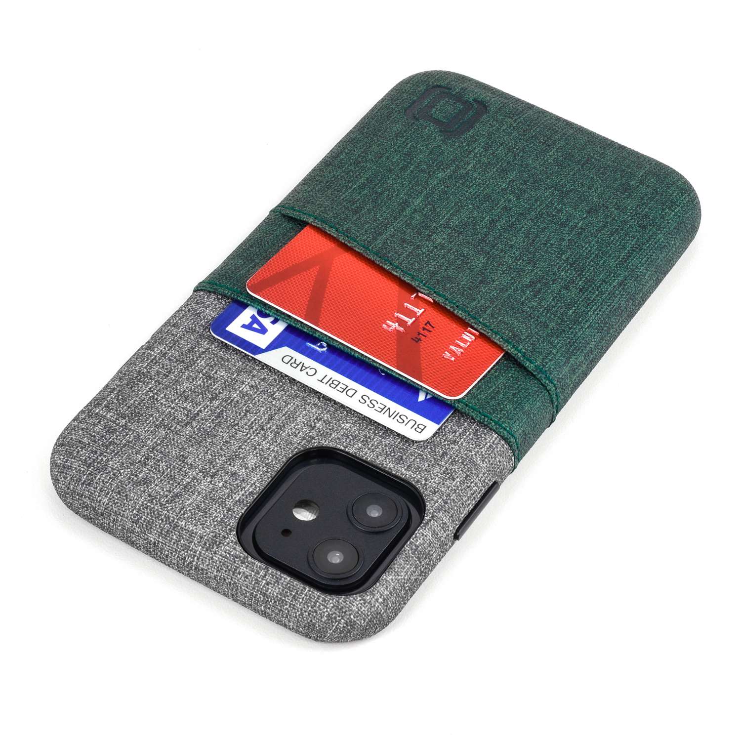 iPhone 11 Luxe M2 Wallet Case [Green/Grey]