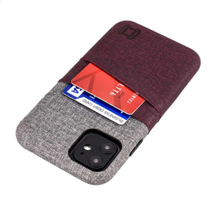 iPhone 11 Luxe M2 Wallet Case [Maroon/Grey]