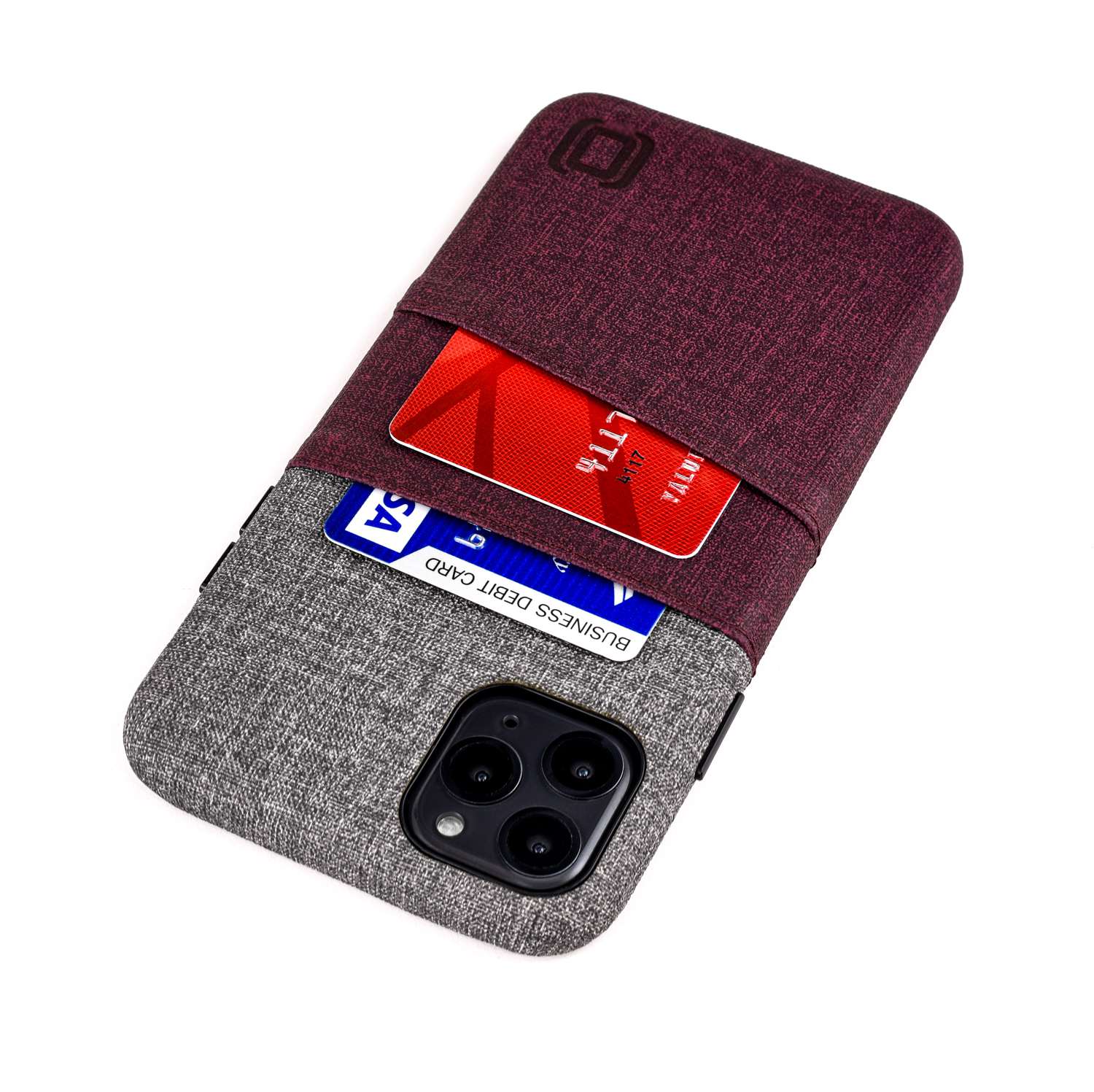 iPhone 11 Pro Max Luxe M2 Wallet Case [Maroon/Grey]