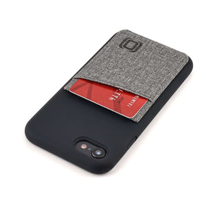 iPhone SE 3, SE 2, 8/7 Silicone Luxe M2L Wallet Case [Black/Grey]