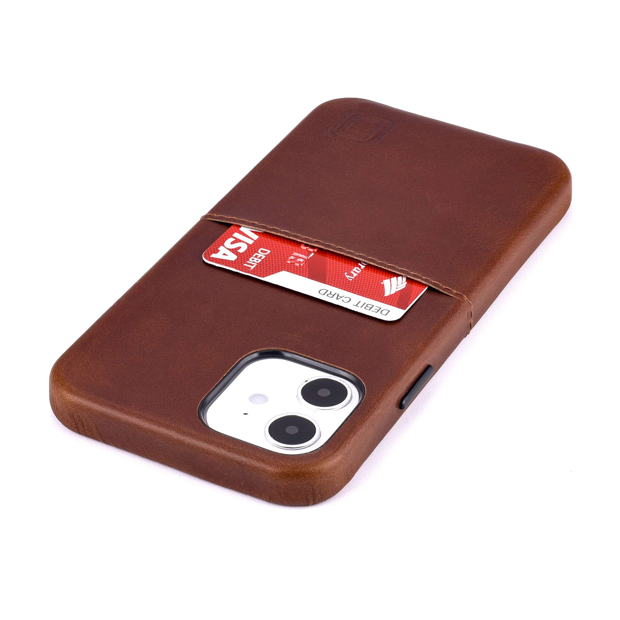 Virtuosa Genuine Leather M1 Card Case for iPhone 12 and 12 Pro [Brown]