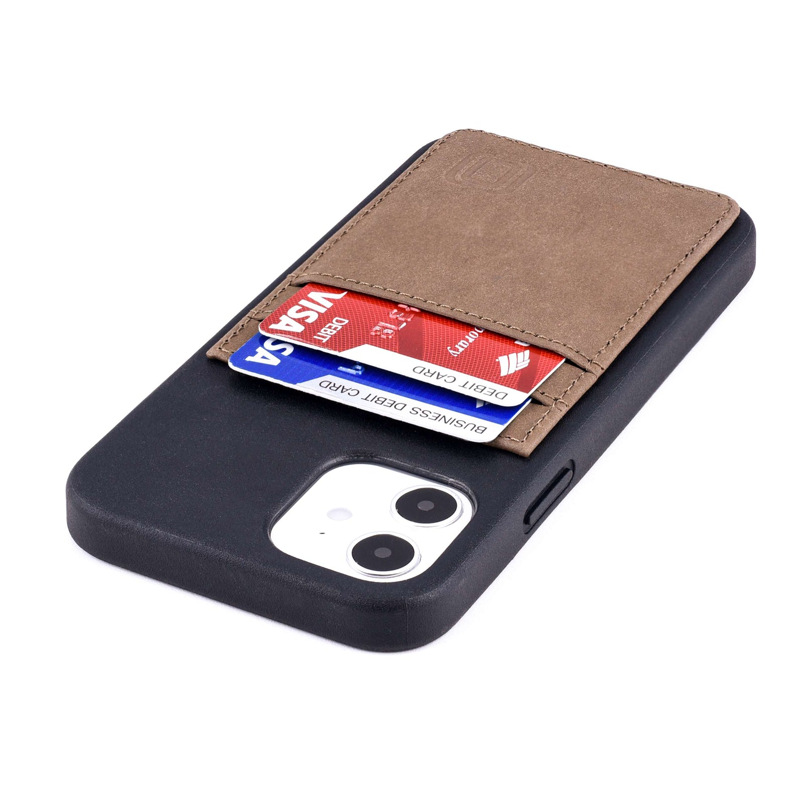 iPhone 12/12 Pro Bio M2B Wallet Case [Black/Tan]