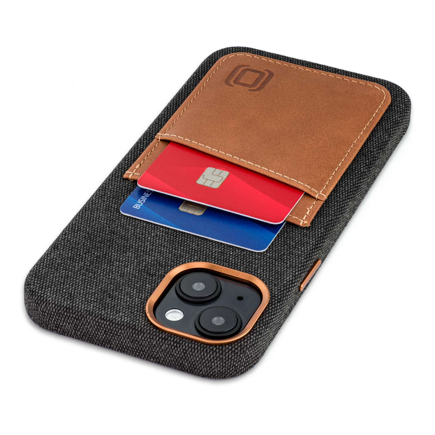 iPhone 14 Plus Fabric M2F Card Case [Light Brown]