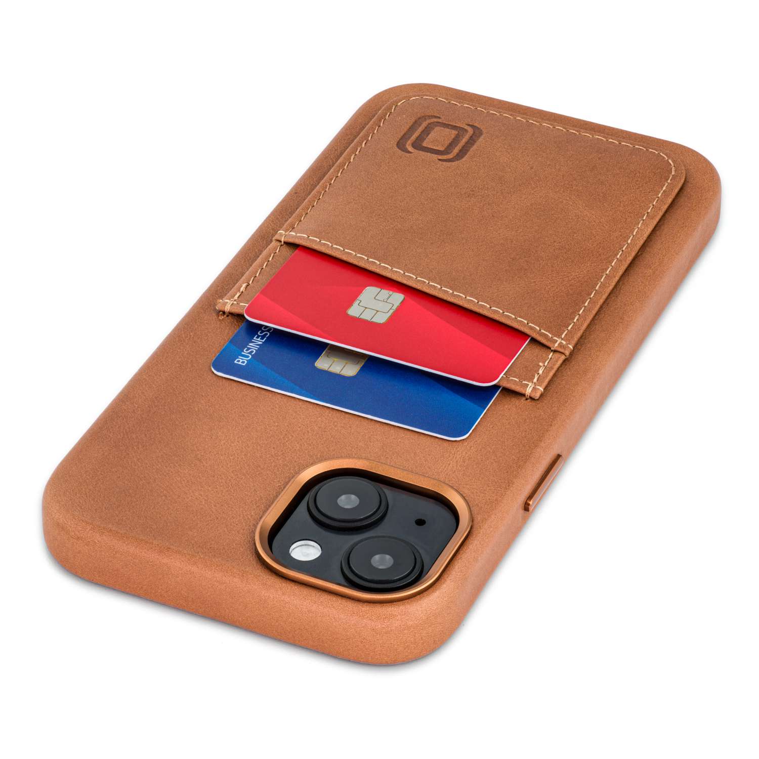 iPhone 15 Plus Genuine Leather M2GL Card Case [Light Brown]