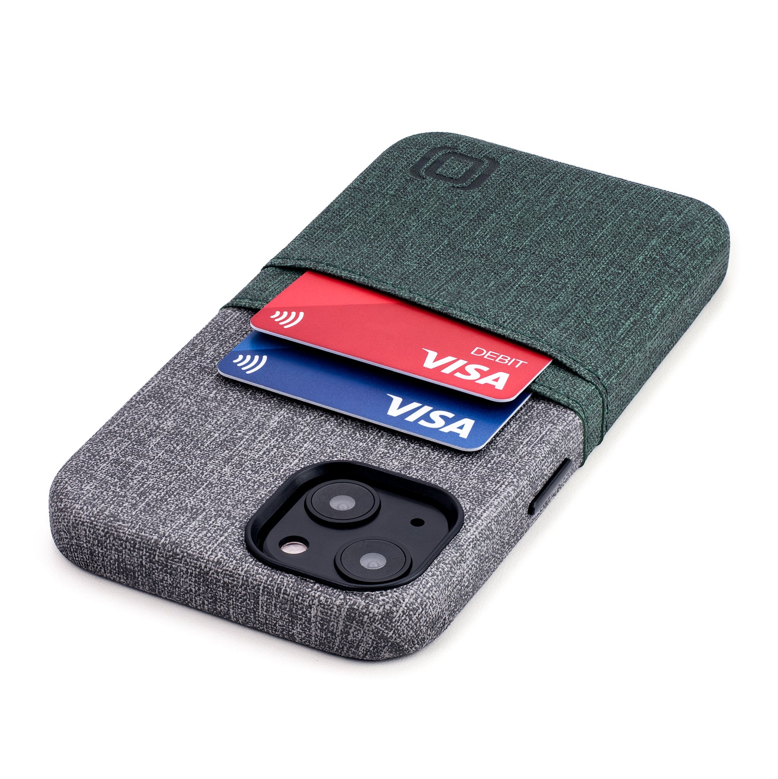 iPhone 13 Luxe M2 Wallet Case [Green/Grey]