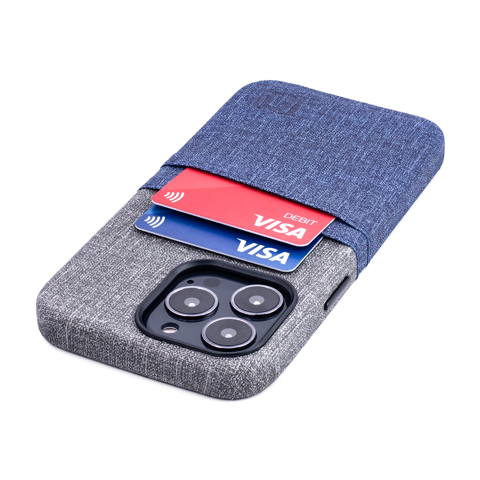 iPhone 13 Pro Luxe M2 Wallet Case [Blue/Grey]