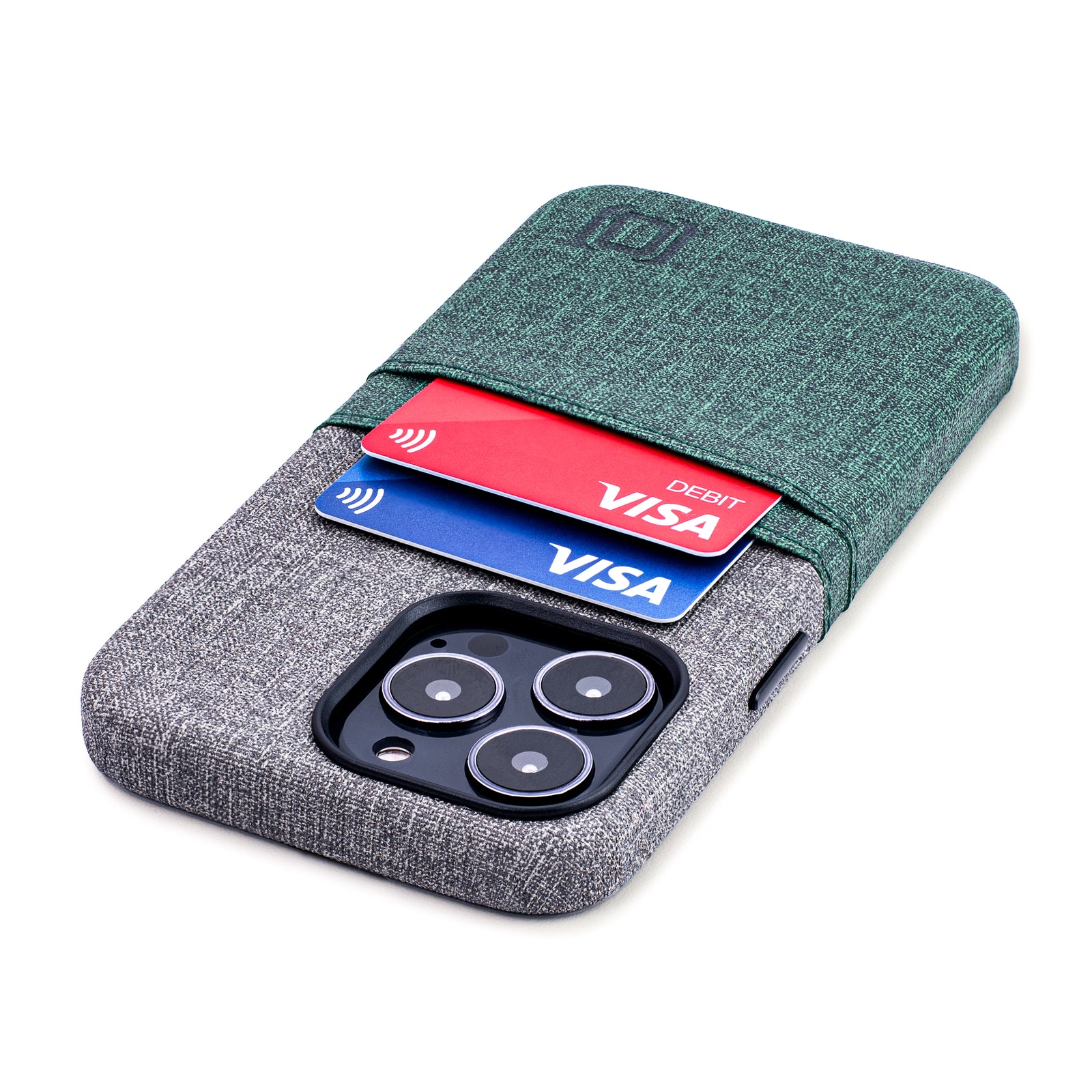 iPhone 13 Pro Luxe M2 Wallet Case [Green/Grey]