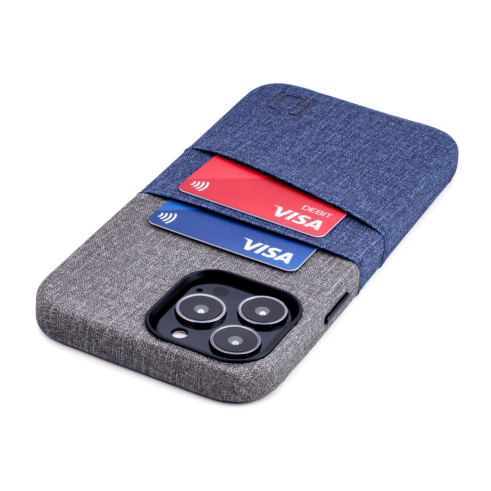 iPhone 13 Pro Max Luxe M2 Wallet Case [Blue/Grey]