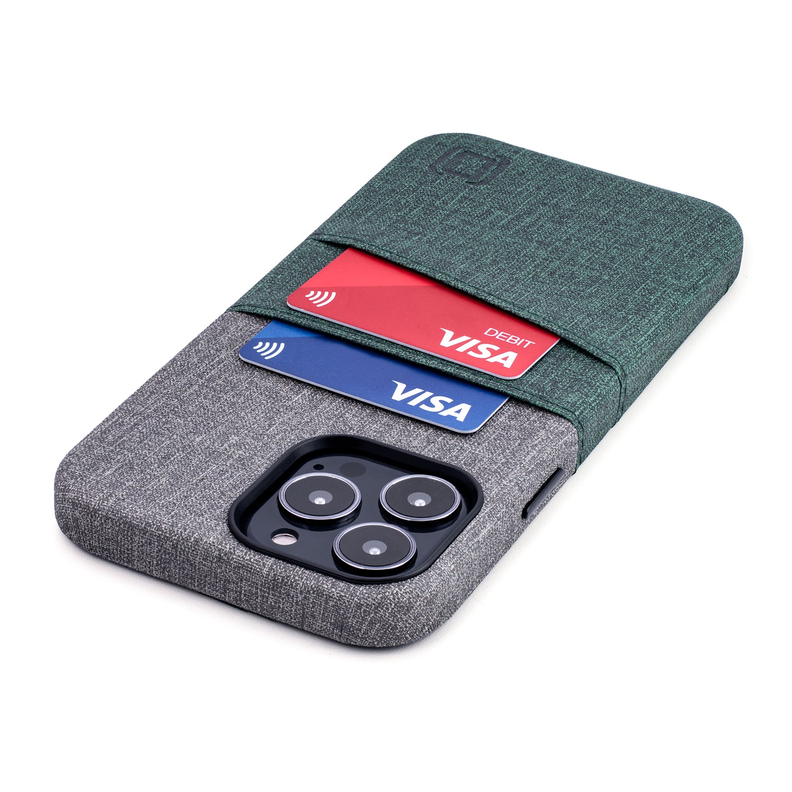 iPhone 13 Pro Max Luxe M2 Wallet Case [Green/Grey]