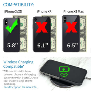 iPhone X/XS Luxe M1 Wallet Case [Black/Grey]