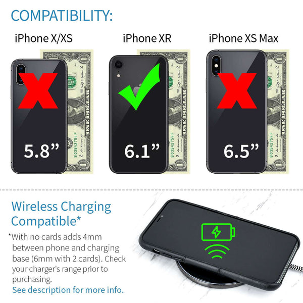 iPhone XR Exec M2 Wallet Case [Black] - Dockem