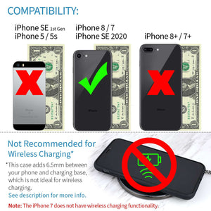 iPhone SE 3, SE 2, 8/7 Silicone Luxe M2L Wallet Case [Black/Grey]