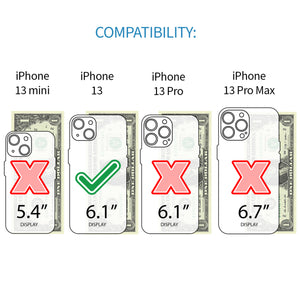 iPhone 13 Luxe M2 Wallet Case [Black/Grey]