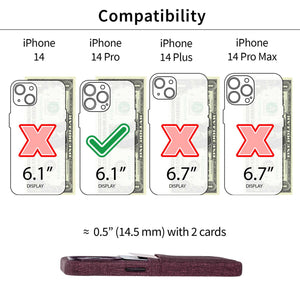 iPhone 14 Pro Luxe M2 Card Case [Burgundy]