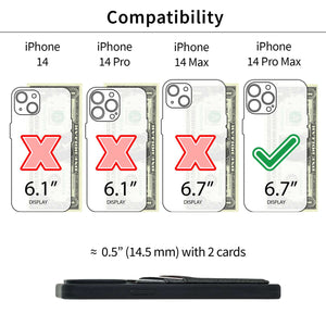 iPhone 14 Pro Max Silicone M2L Card Case [Black]