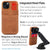 iPhone 14 Genuine Leather M2GL Card Case [Light Brown]