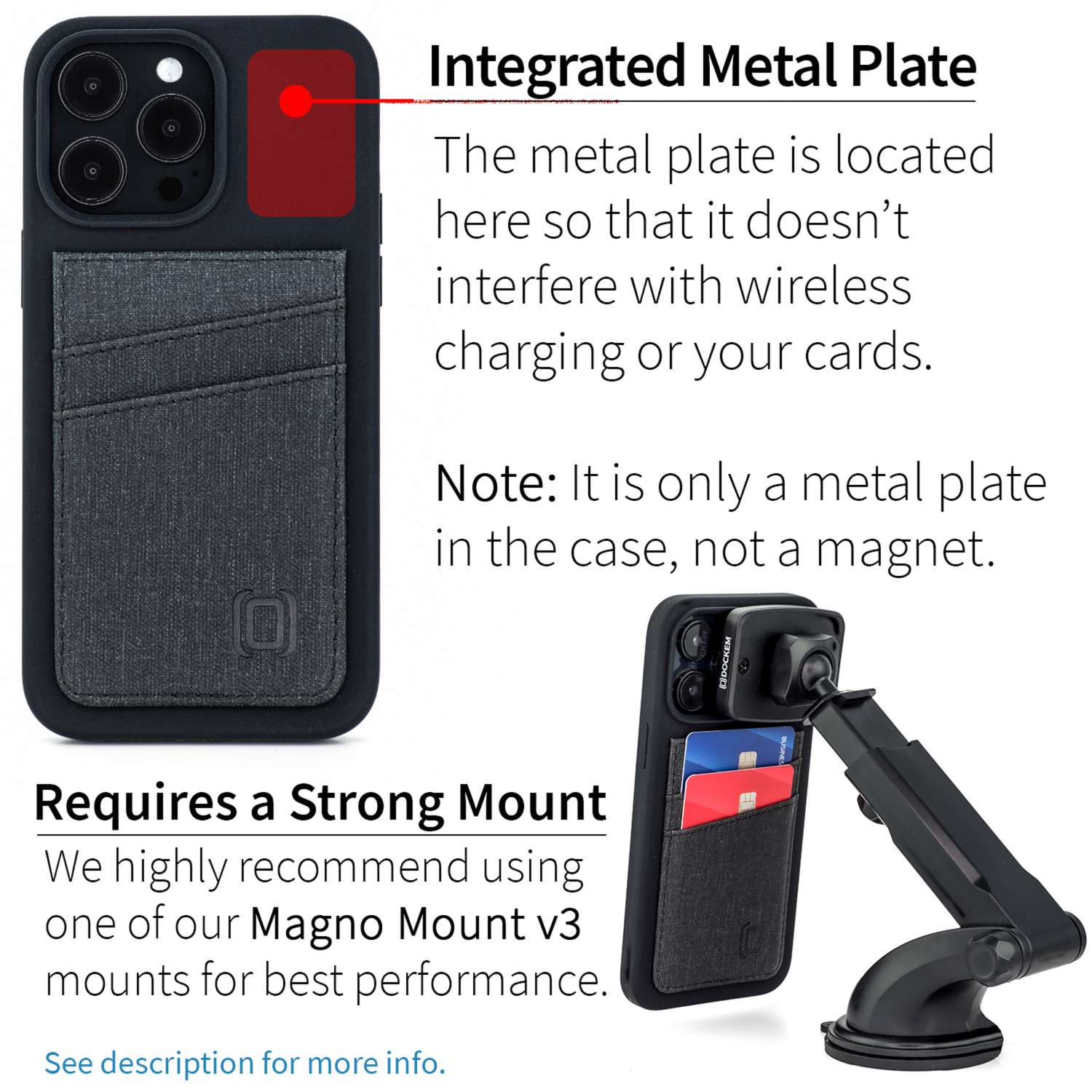 iPhone 14 Pro Max Card Slot Case Black