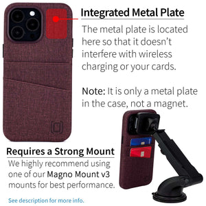iPhone 15 Pro Max Luxe M2 Card Case [Burgundy]