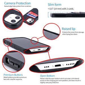 iPhone 12/12 Pro Exec M2 Wallet Case [Black]