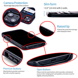 iPhone 13 Exec M2 Wallet Case [Black]