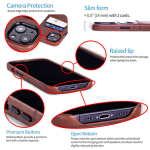 iPhone 13 Exec M2 Wallet Case [Brown]