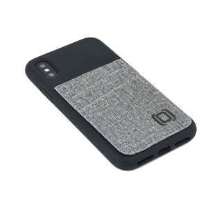 Luxe M2L Silicone Wallet Case for iPhone X and XS [Black/Grey]