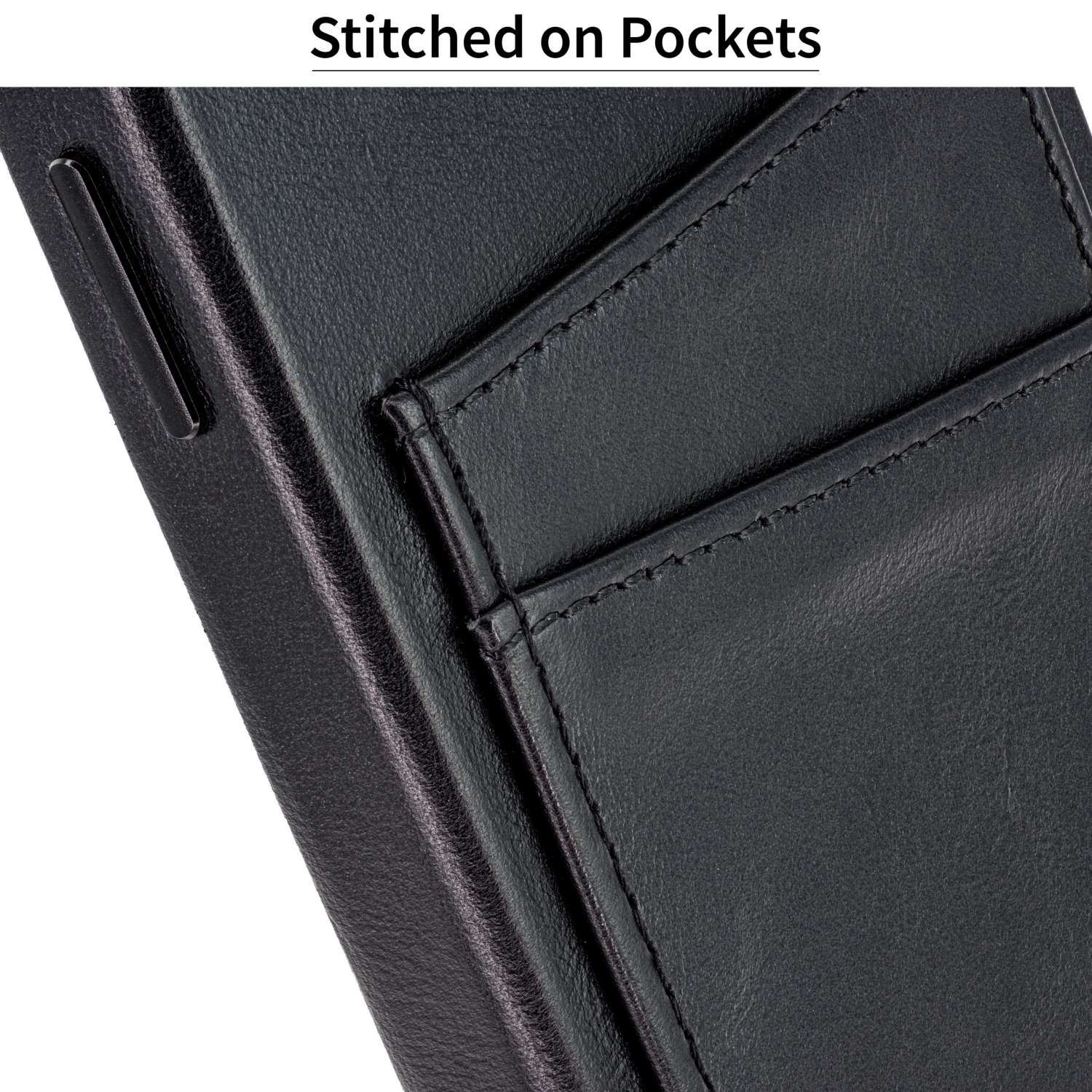 Dockem iPhone 13 Pro Max Genuine Leather M2GL Card Case [Light Brown]
