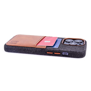 iPhone 13 Pro Fabric M2F Card Case [Light Brown]