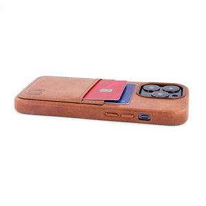 iPhone 13 Pro Genuine Leather M2GL Card Case [Light Brown]