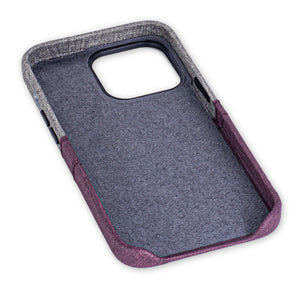 iPhone 13 Pro Luxe M2 Wallet Case [Maroon/Grey]