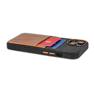 iPhone 14 Fabric M2F Card Case [Light Brown]
